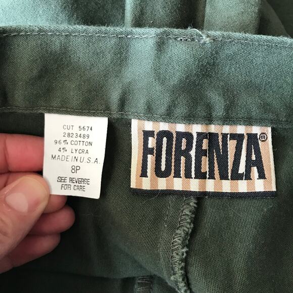 NEW Vintage Forenza Stirrup Pants Womens 8 Petite‎ Green Pleated Equestrian Mom - Picture 10 of 11